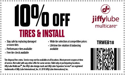 coupons for jiffy lube safety and emissions